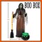 BOO BOX Halloween Animatronic Creepy Outdoor Halloween Decoration, Standing Poseable Figure, Light-up, Sound and Motion Activated for Porch or Yard
